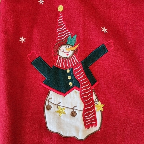 NWT Take Two Vintage Red Snowman Wool Blend Shirt Jacket Shacket Women's XL New - Picture 3 of 8